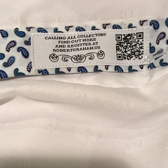 🔴SOLD Robert Graham Men's Deven White Short - Picture 6 of 8